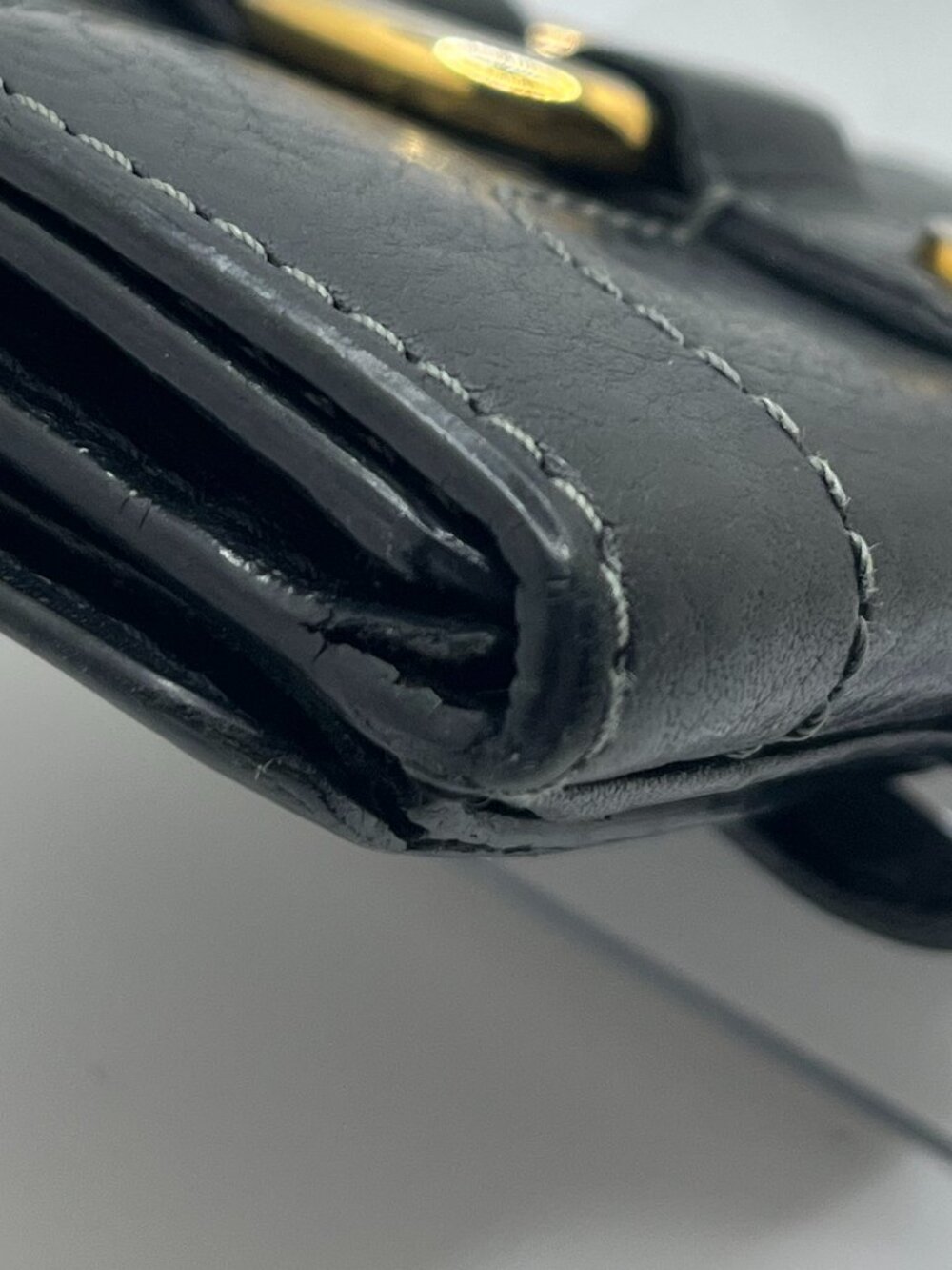 Vintage Celine Black Leather Compact Wallet - Picture 3 of 11